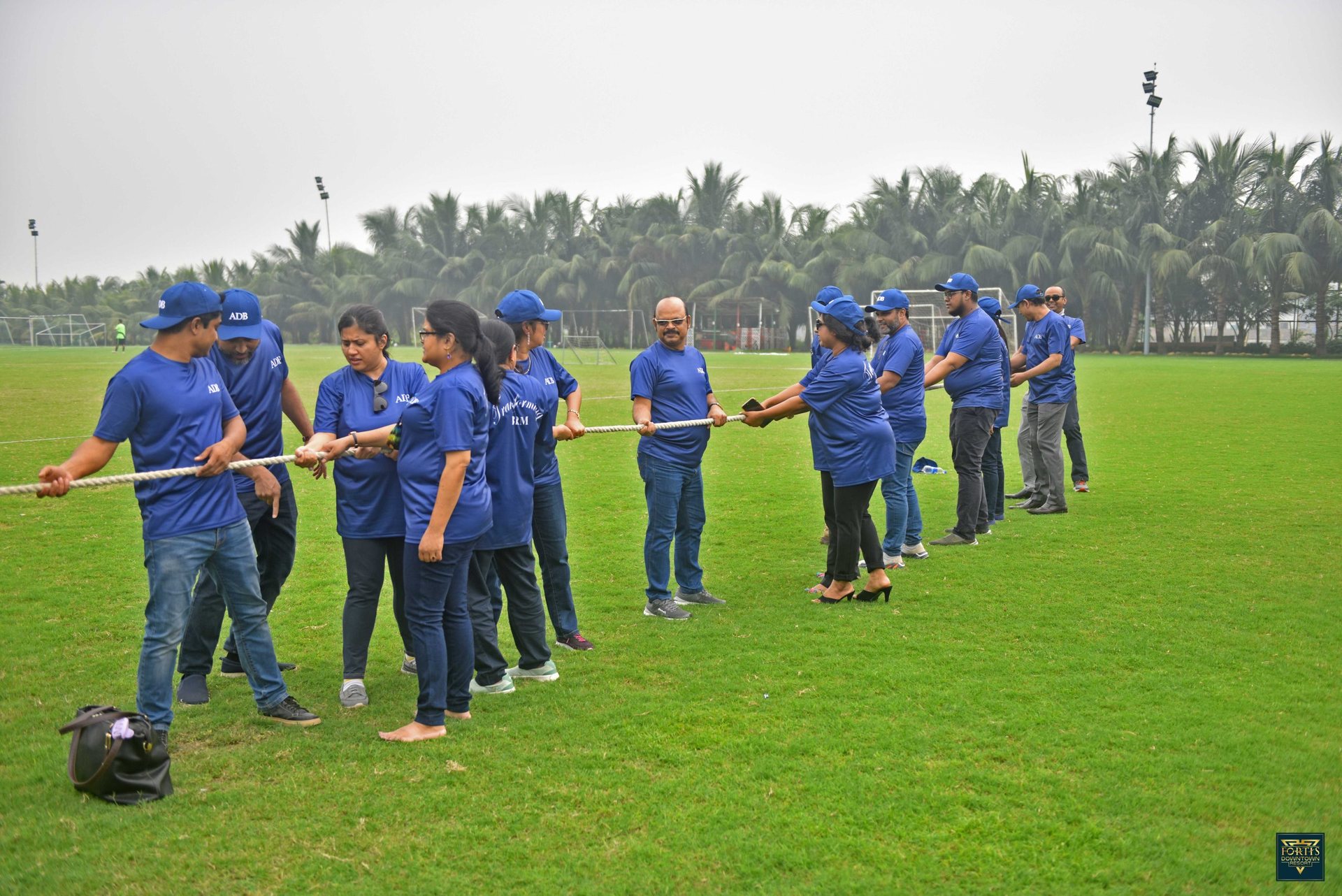 A group activity on the sports ground at Fortis Downtown Resort
